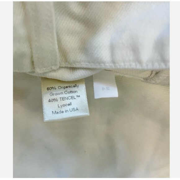 Reformation Marine Jeans White Denim High Rise Straight Leg Women's 24 - Picture 5 of 9